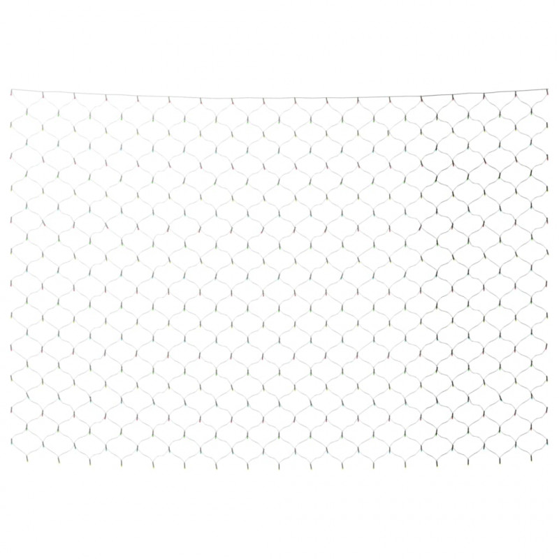 Siatka z lampek LED, kolorowa, 3x2 m, 204 LED