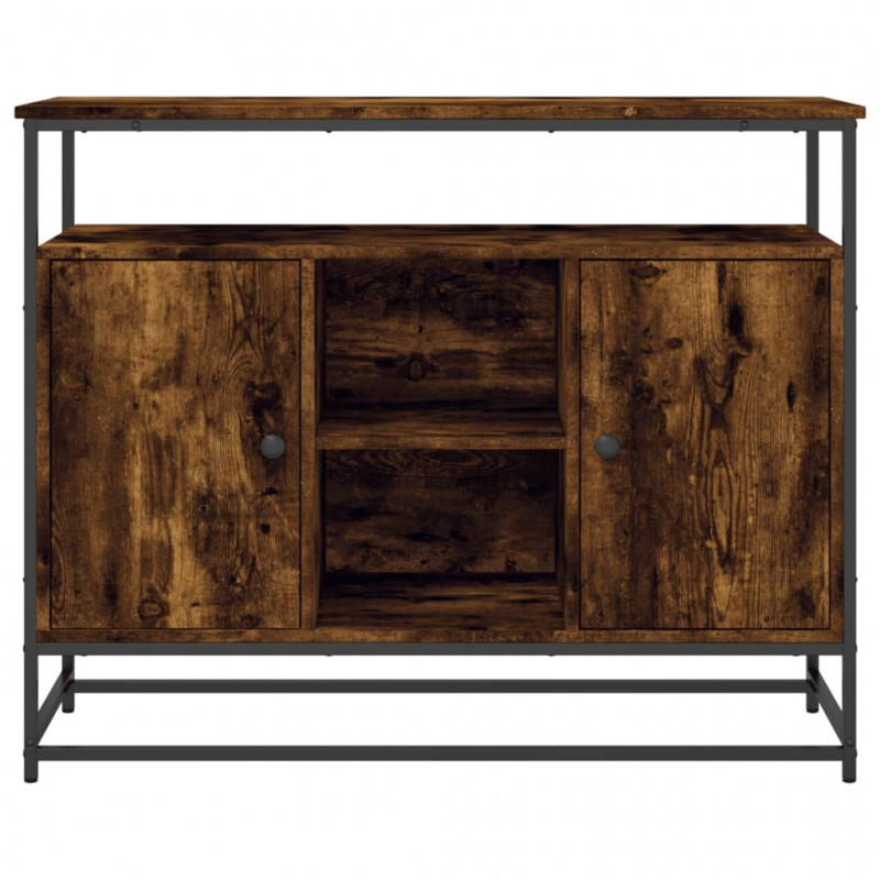 Komoda, przydymiony dąb, 100x35x80 cm, materiał drewnopochodny