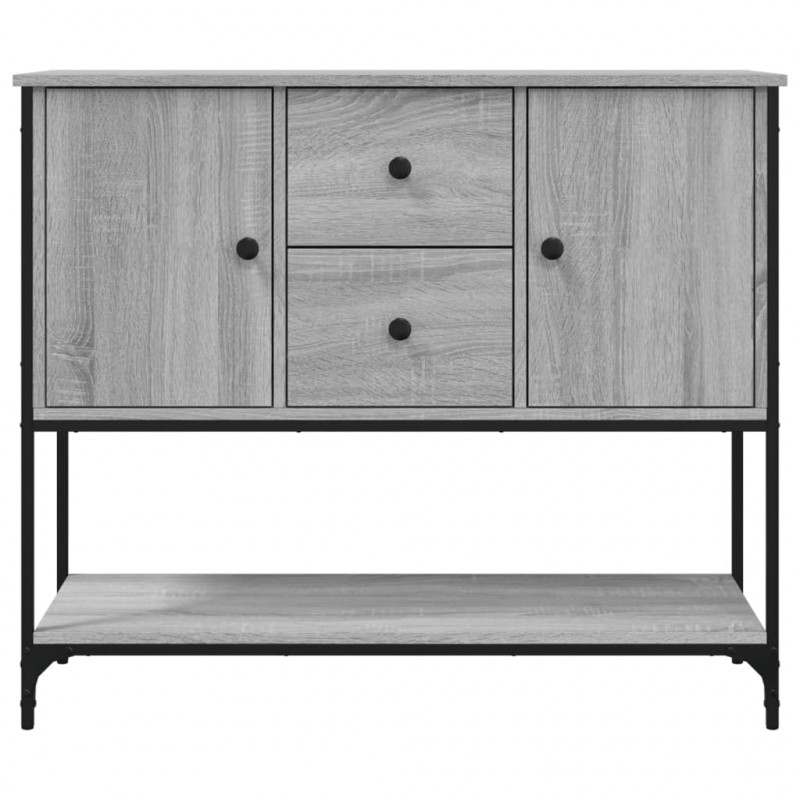 Komoda, szary dąb sonoma, 100x36x85 cm, materiał drewnopochodny