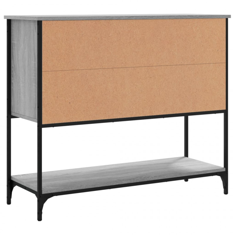 Komoda, szary dąb sonoma, 100x36x85 cm, materiał drewnopochodny