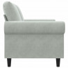 Sofa 2-osobowa, jasnoszara, 120 cm, tapicerowana aksamitem