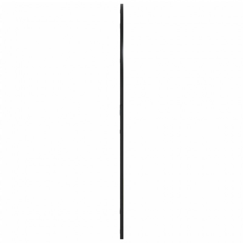 Lustro ścienne, czarne, 100x110 cm, zakończone łukiem, żelazo