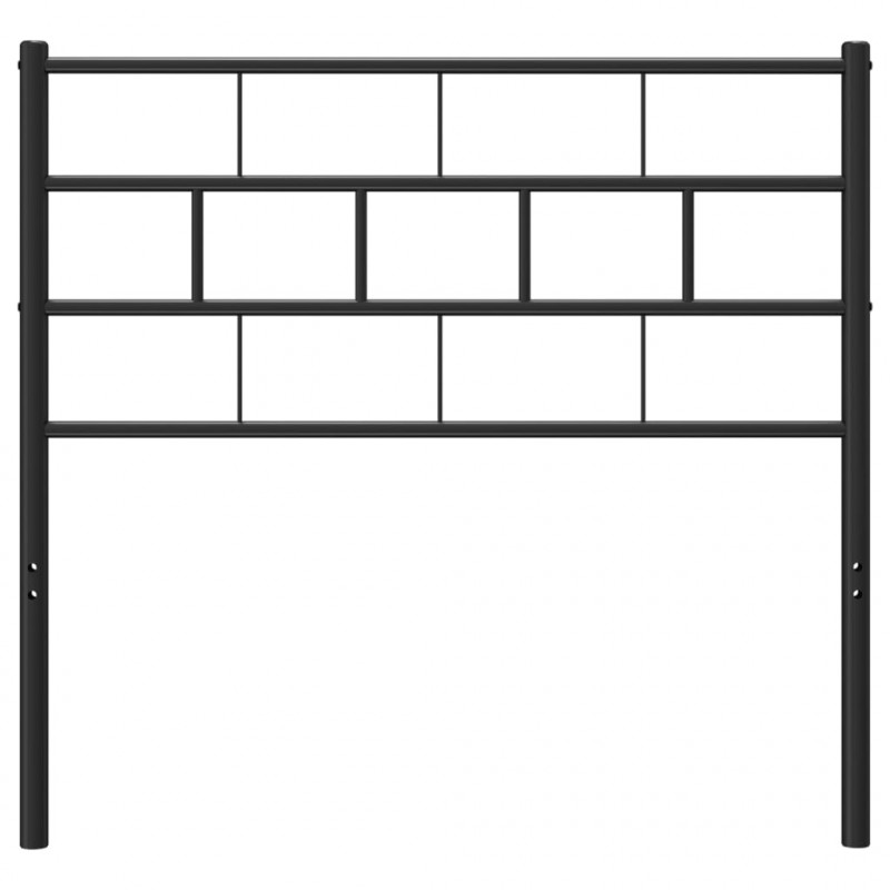 Metalowe wezgłowie, czarne, 107 cm