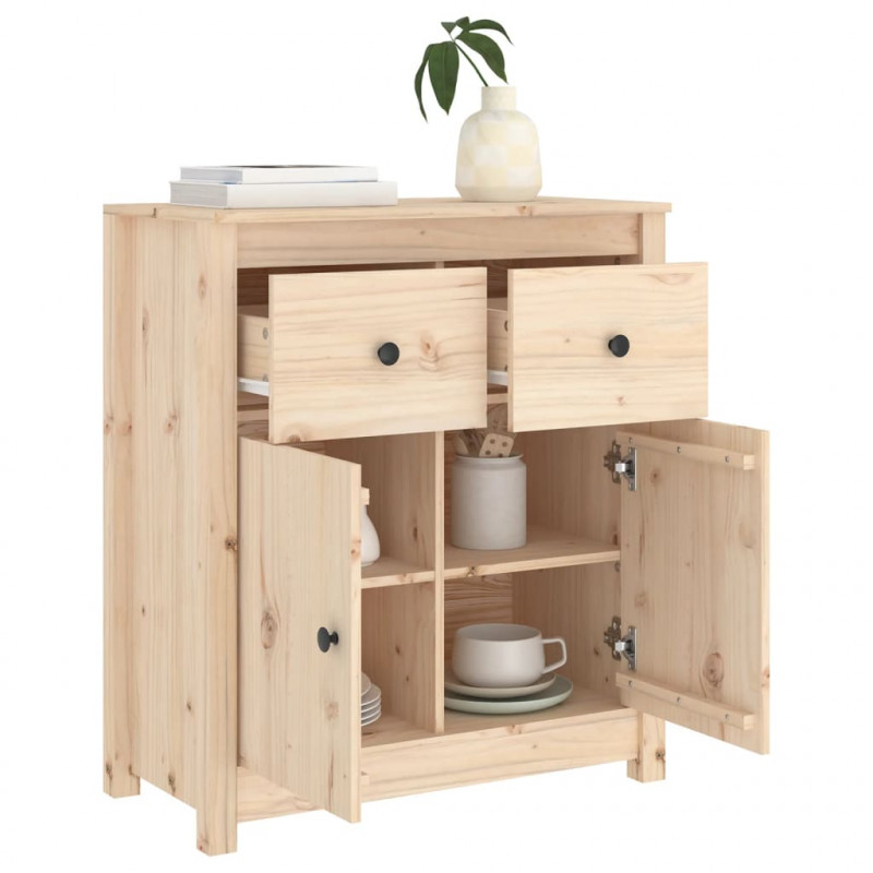 Szafka, 70x35x80 cm, lite drewno sosnowe