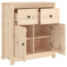 Szafka, 70x35x80 cm, lite drewno sosnowe