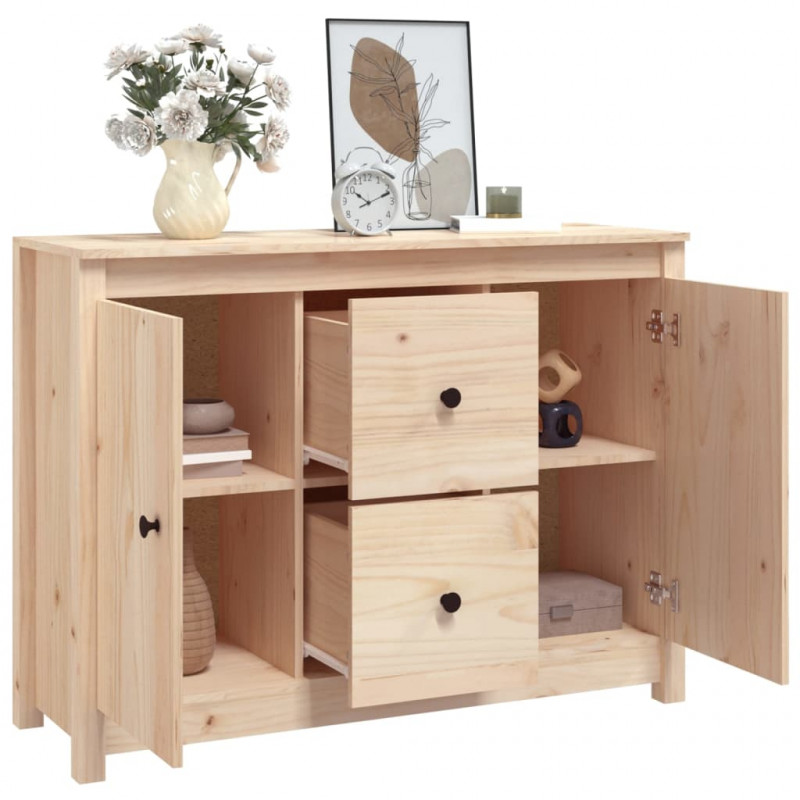 Komoda, 100x35x74 cm, lite drewno sosnowe