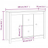 Komoda, 100x35x74 cm, lite drewno sosnowe