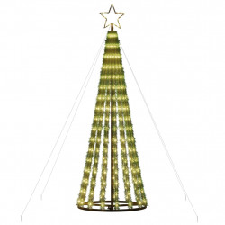 Stożkowa choinka z lampek, 275 ciepłych białych LED, 180 cm