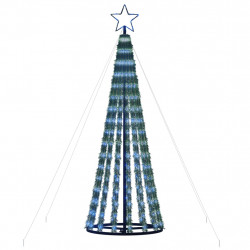 Stożkowa choinka z lampek, 275 niebieskich LED, 180 cm