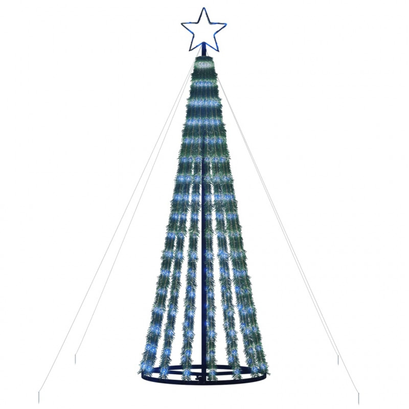 Stożkowa choinka z lampek, 275 niebieskich LED, 180 cm