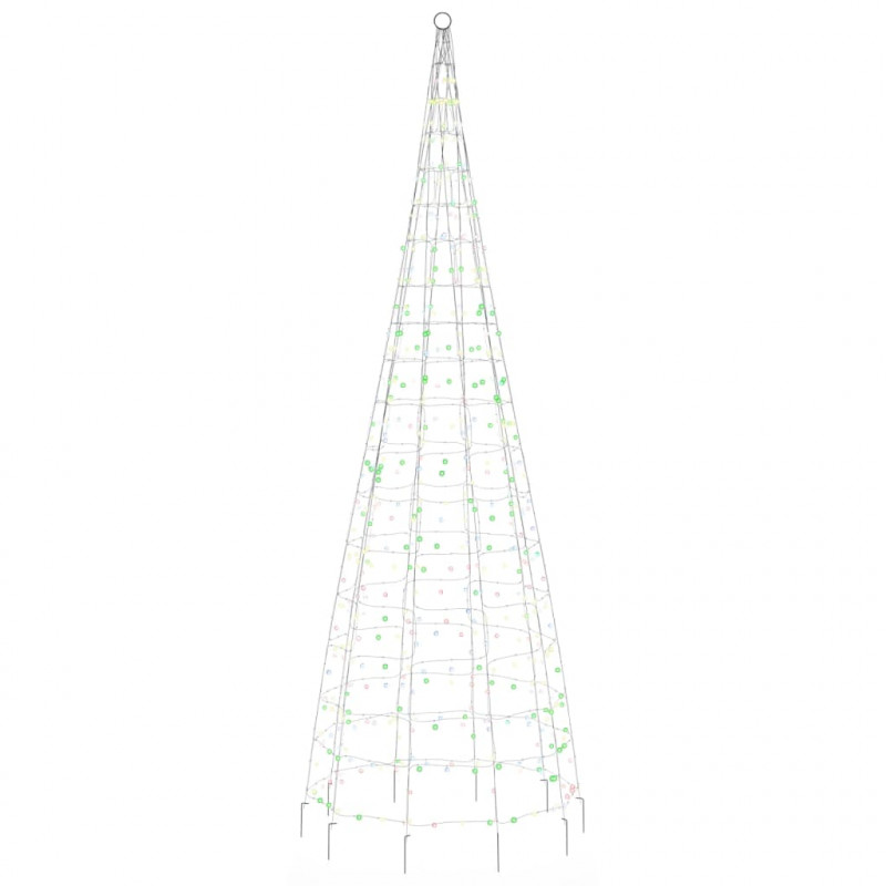 Choinka z lampek, na maszt, 550 kolorowych LED, 300 cm