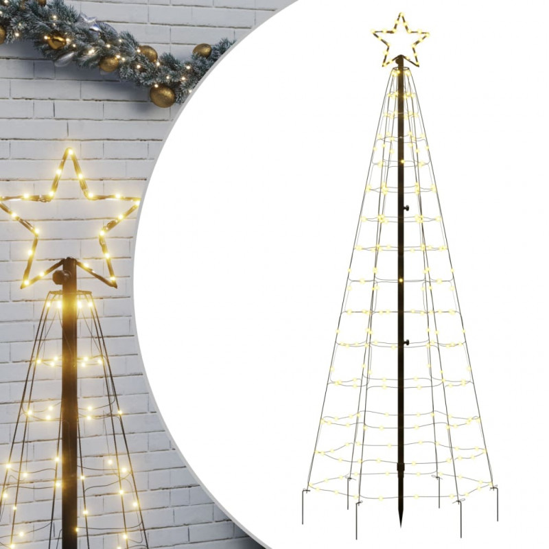 Choinka z lampek, z kołkami, 220 ciepłych białych LED, 180 cm