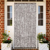 Zasłona przeciwko owadom, kolor taupe i biel, 100x220cm, szenil