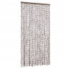 Zasłona przeciwko owadom, kolor taupe i biel, 100x220cm, szenil