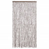 Zasłona przeciwko owadom, kolor taupe i biel, 100x220cm, szenil