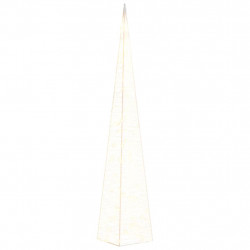 Choinka stożkowa z lampek, 60 LED, ciepła biel, 120 cm, akryl