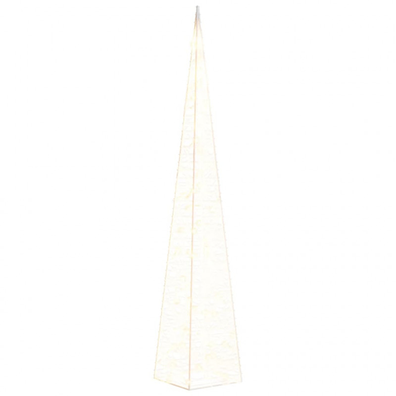 Choinka stożkowa z lampek, 60 LED, ciepła biel, 120 cm, akryl