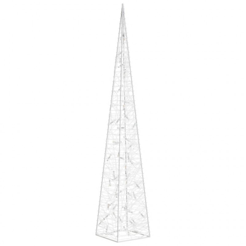 Choinka stożkowa z lampek, 60 LED, ciepła biel, 120 cm, akryl