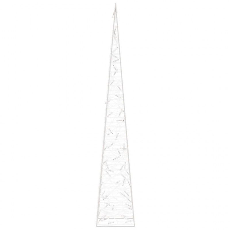 Choinka stożkowa z lampek, 60 LED, ciepła biel, 120 cm, akryl
