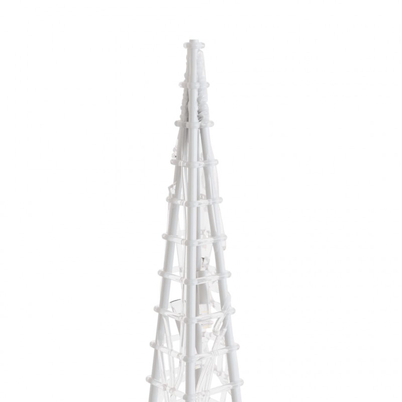Choinka stożkowa z lampek, 60 LED, ciepła biel, 120 cm, akryl