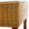 Krzesła stołowe, 4 szt., brązowe, naturalny rattan
