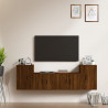 Zestaw 4 szafek TV, brązowy dąb, materiał drewnopochodny