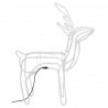 Renifery ozdobne z zimnym białym LED, 3 szt., 76x42x87 cm
