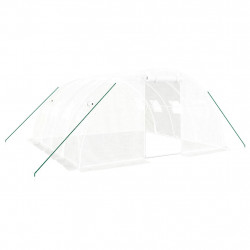 Szklarnia ze stalową ramą, biała, 16 m², 4x4x2 m