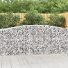 Kosze gabionowe, 7 szt, 400x50x100/120 cm, galwanizowane żelazo