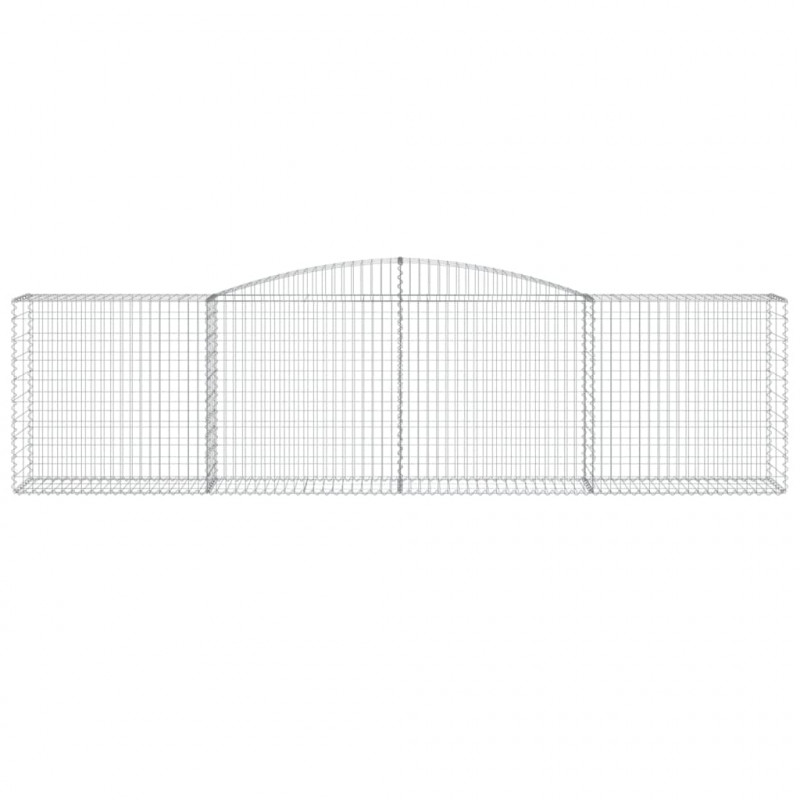 Kosze gabionowe, 3 szt, 400x50x100/120 cm, galwanizowane żelazo