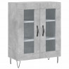Witrynka, szarość betonu 69,5x34x180 cm materiał drewnopochodny