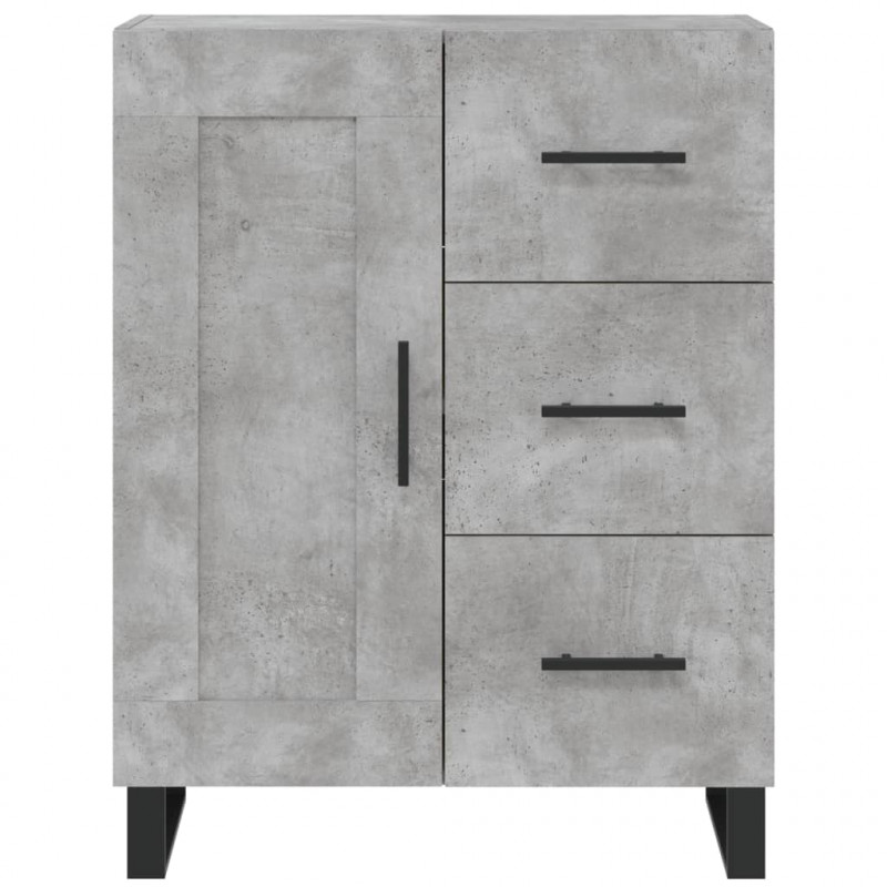 Witrynka, szarość betonu 69,5x34x180 cm materiał drewnopochodny