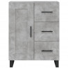 Witrynka, szarość betonu 69,5x34x180 cm materiał drewnopochodny