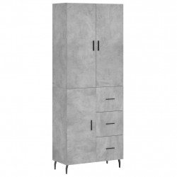 Witrynka, szarość betonu 69,5x34x180 cm materiał drewnopochodny