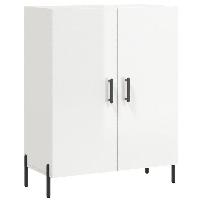 Witrynka biała połysk 69,5x34x180 cm materiał drewnopochodny
