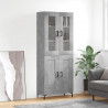 Witrynka, szarość betonu 69,5x34x180 cm materiał drewnopochodny