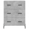 Witrynka, szarość betonu 69,5x34x180 cm materiał drewnopochodny