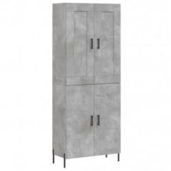 Witrynka, szarość betonu 69,5x34x180 cm materiał drewnopochodny