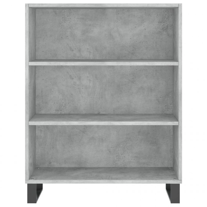 Witrynka, szarość betonu 69,5x34x180 cm materiał drewnopochodny