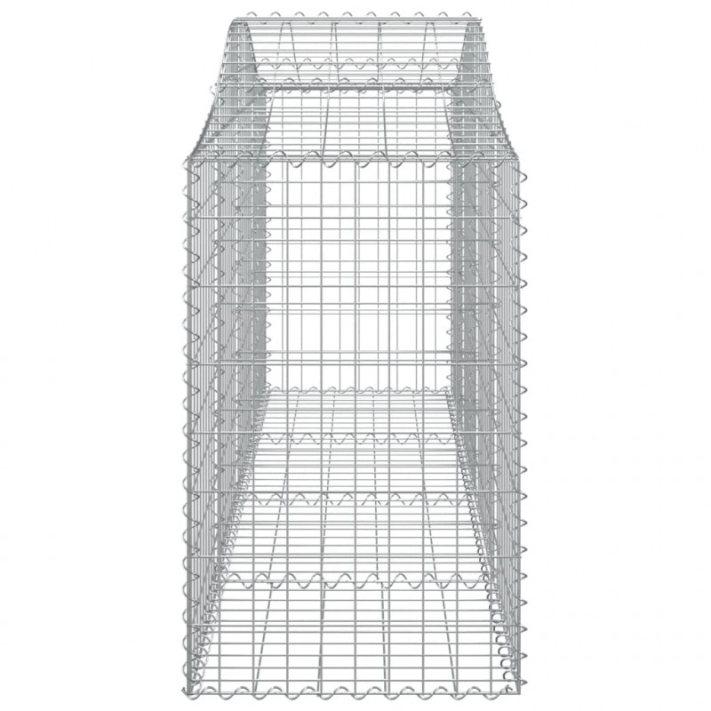 Kosze gabionowe, 10 szt, 200x50x80/100 cm, galwanizowane żelazo