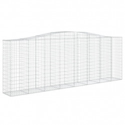 Kosze gabionowe, 2 szt, 400x50x140/160 cm, galwanizowane żelazo