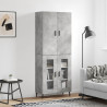 Witrynka, szarość betonu 69,5x34x180 cm materiał drewnopochodny