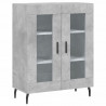 Witrynka, szarość betonu 69,5x34x180 cm materiał drewnopochodny