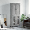Witrynka, szarość betonu 69,5x34x180 cm materiał drewnopochodny
