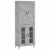Witrynka, szarość betonu 69,5x34x180 cm materiał drewnopochodny