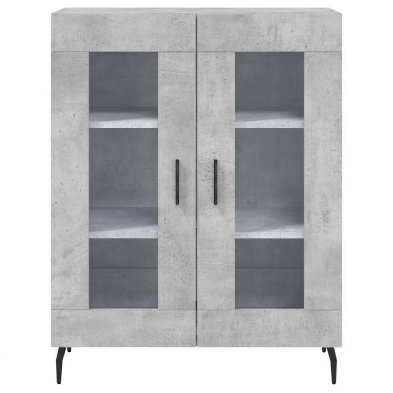 Witrynka, szarość betonu 69,5x34x180 cm materiał drewnopochodny