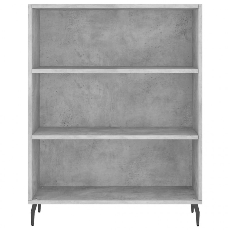 Witrynka, szarość betonu 69,5x34x180 cm materiał drewnopochodny