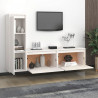 Szafki pod TV, 3 szt., białe, lite drewno sosnowe