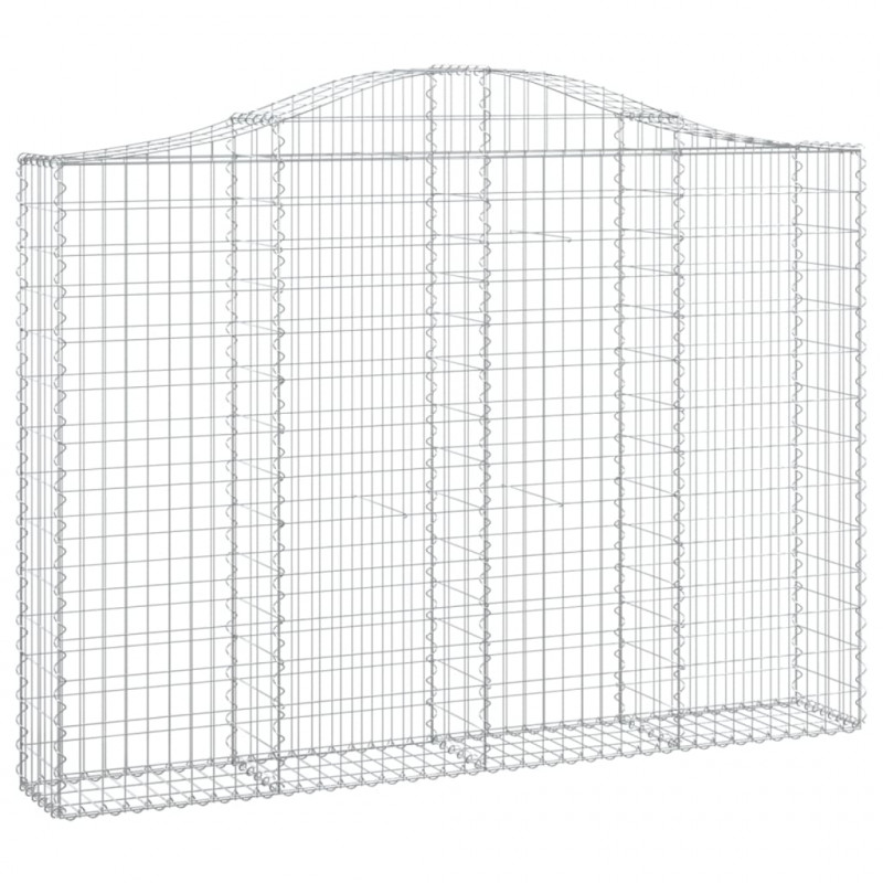 Kosze gabionowe, 2 szt, 200x30x140/160 cm, galwanizowane żelazo