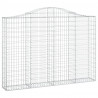 Kosze gabionowe, 2 szt, 200x30x140/160 cm, galwanizowane żelazo